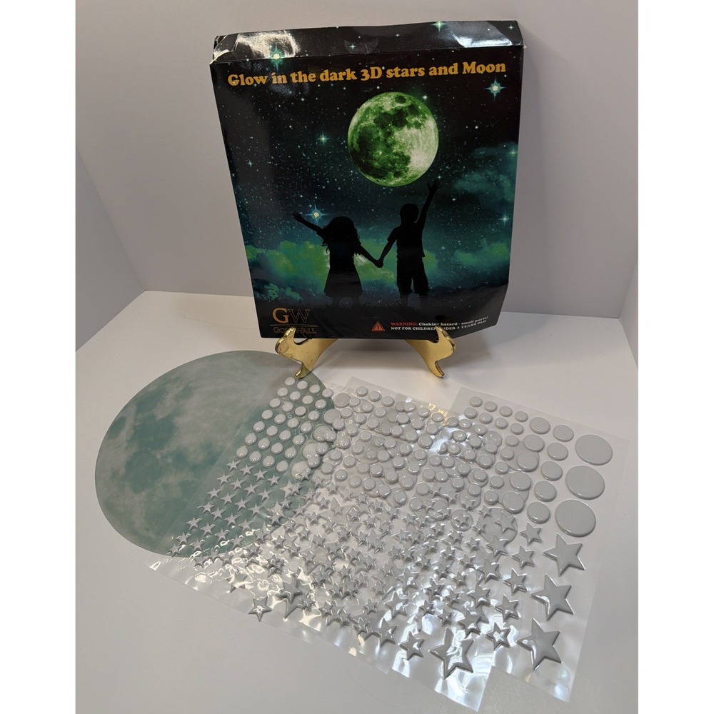 3D Glow in The Dark Star Stickers, Bright and Lasting, Stickers 328 Stars & Moon